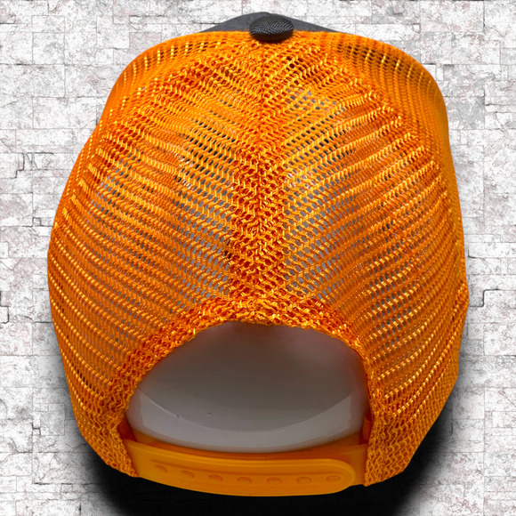 Zimmerer Kubota ZK Embroidered Trucker Hat Cap Snapback Orange Gray Mesh Back - Picture 4 of 6